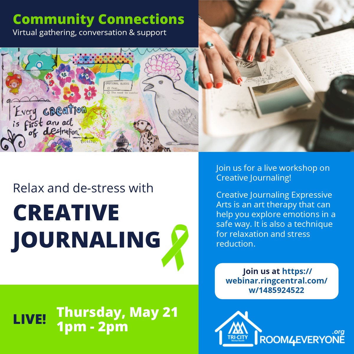 Community Connections creative journaling
