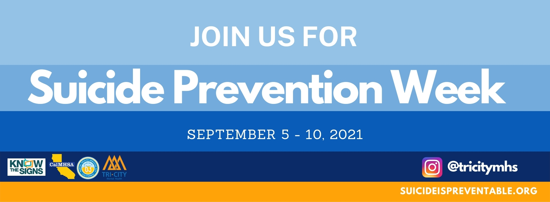 Join us for Suicide Prevention Week September 5-10, 2021