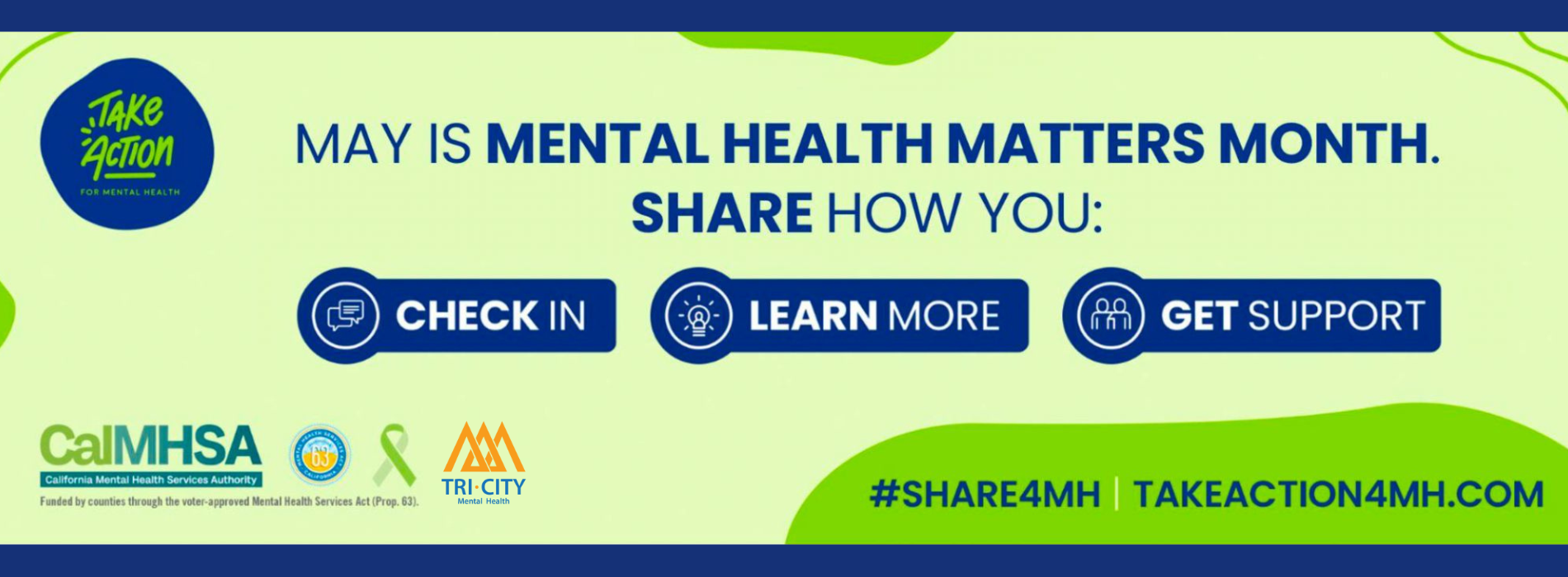 May is Mental Health Awareness Month. Share how you check in, learn more and get support. 