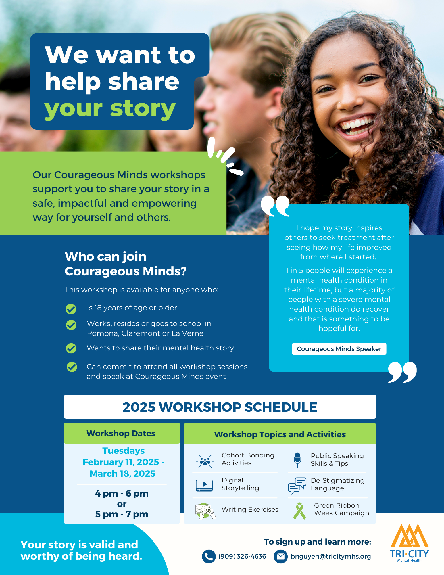 Click to view the Courageous Minds Flyer in PDF formata