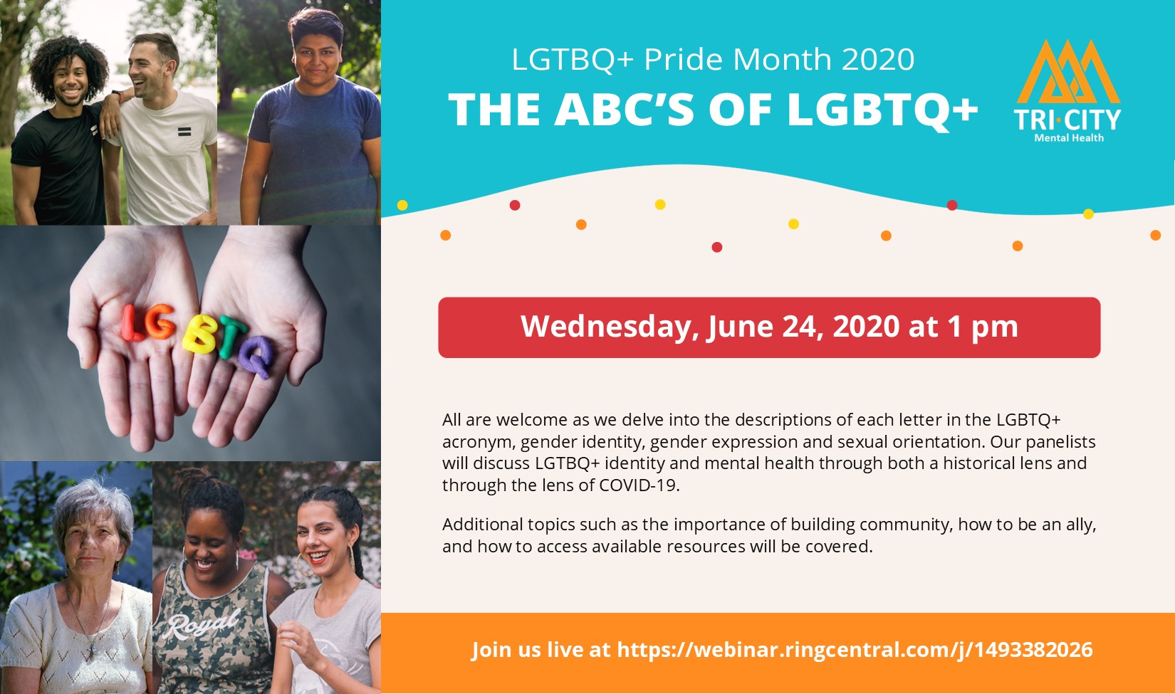 The ABC's of LGBTQ+ Webinar Flyer